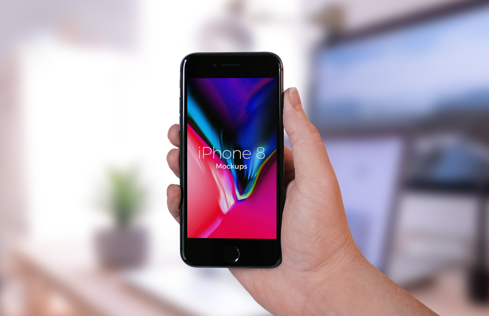 Download iPhone 8 In Hand Mockups (PSD) — Medialoot